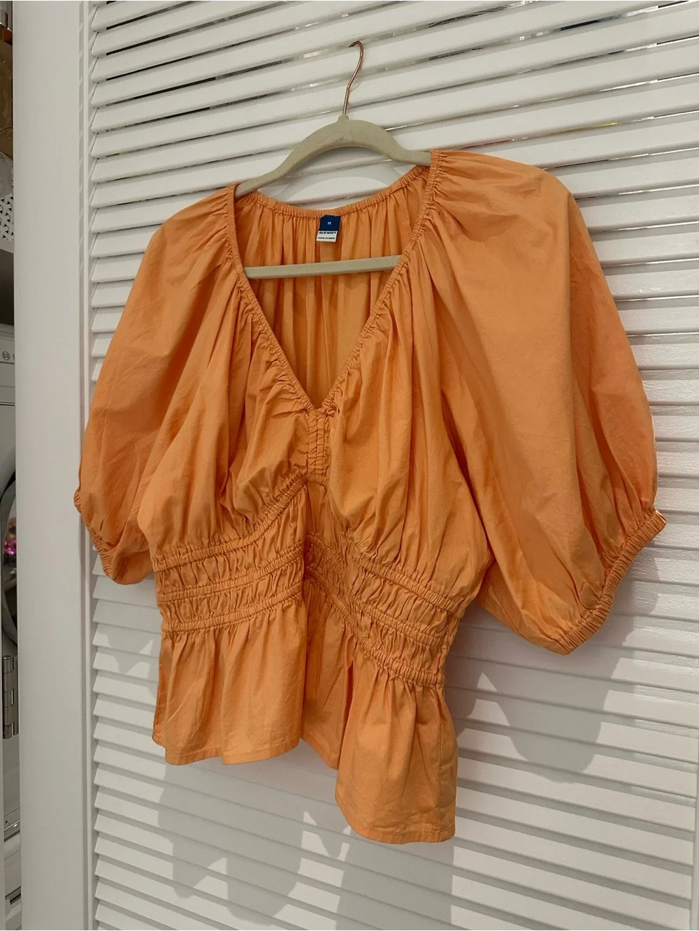 Old Navy Smocked V-Neck Peplum Top